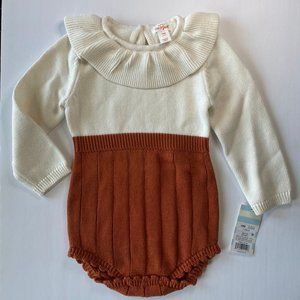 NWT new Cat & Jack RETRO KNIT SWEATER ROMPER 18 mo